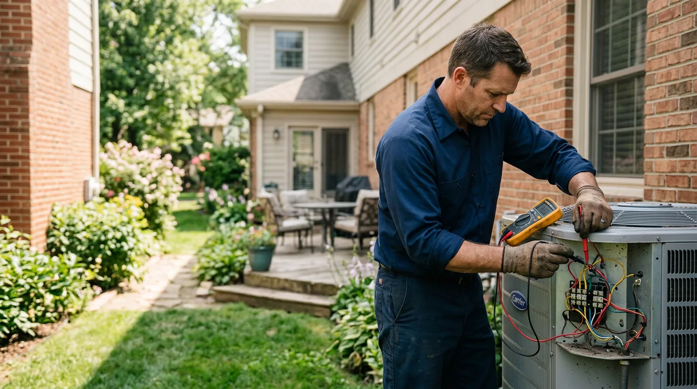 HVAC technician working near Butler, OK